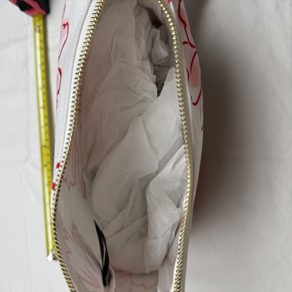 NWT Neely & Chloe Cartolina Small Canvas Pouch Madeira Print White Floral - Picture 7 of 10